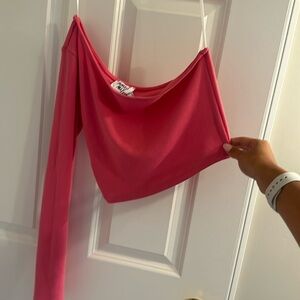 One shoulder cropped top